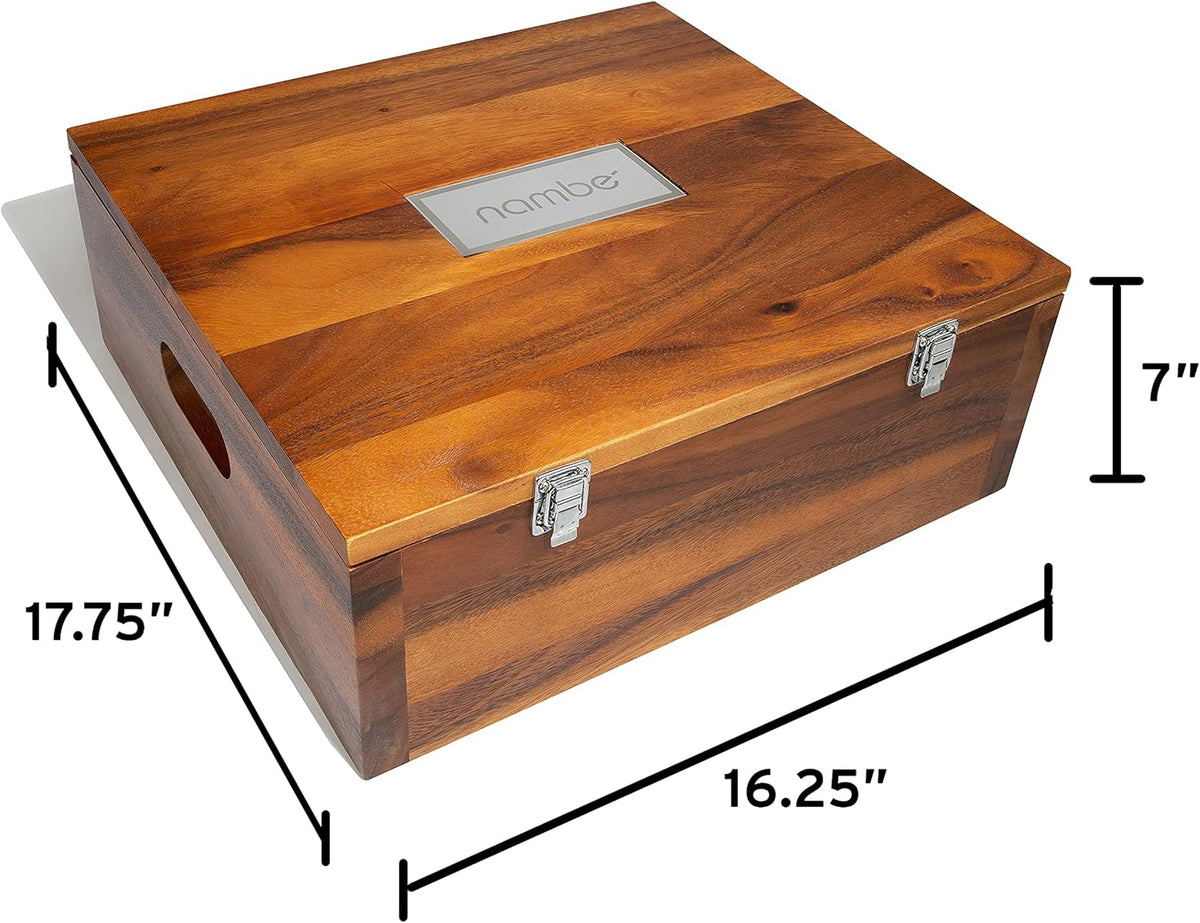 Miniature Nativity Storage Box, Acacia Wood, Pack of 2 W640236