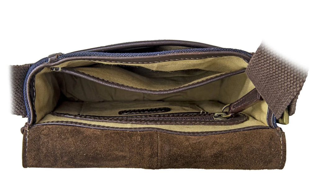 Black Canvas Leather Crossbody M65788