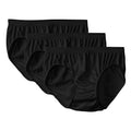 3 Pack Black Microfiber Hipster Panties X39088