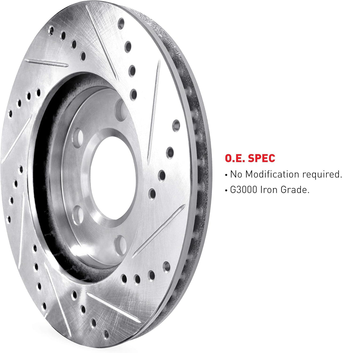 Drilled Slotted Brake Rotors Kit & Semi Met Brake Pads H402782