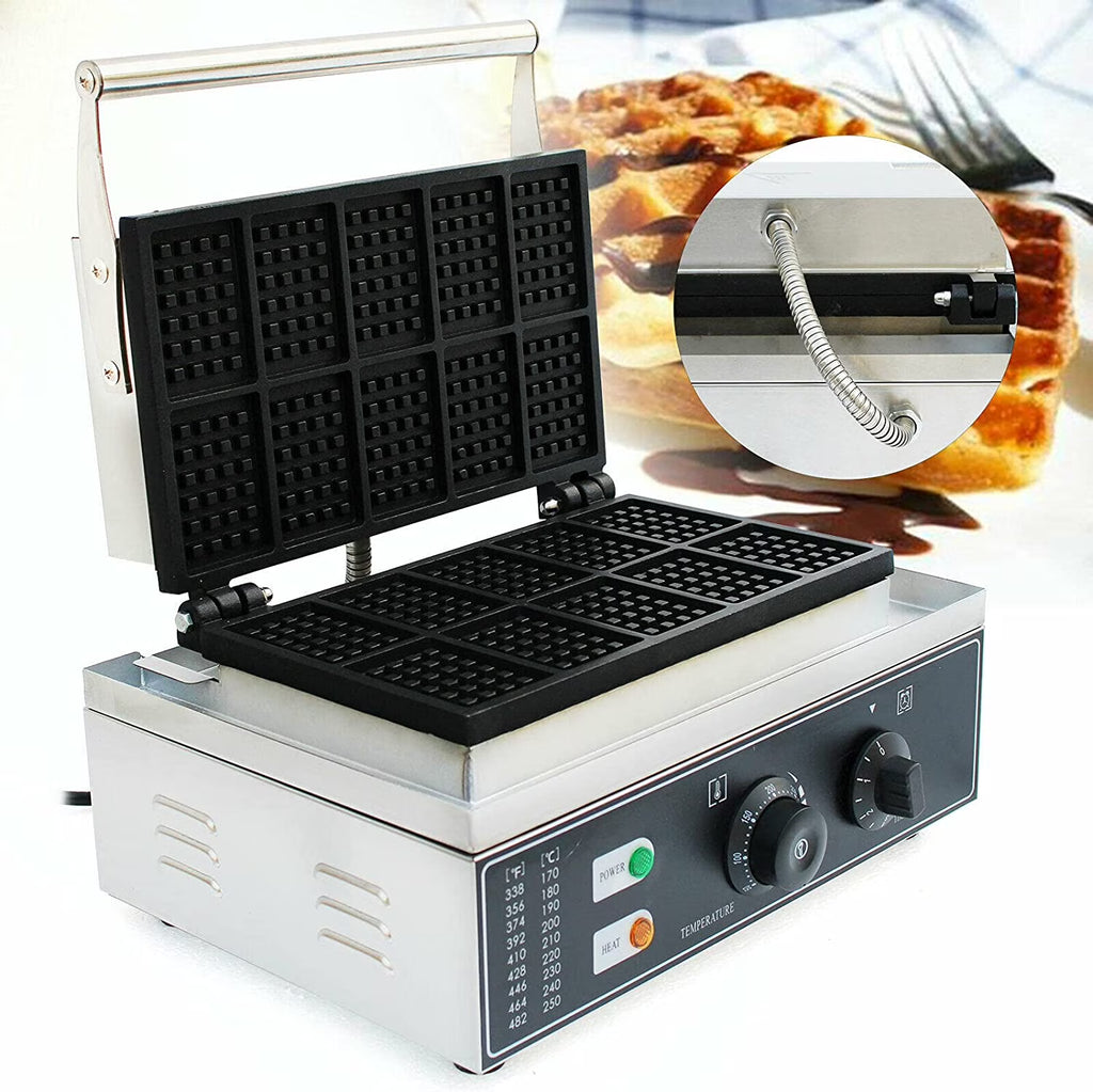 1500W Commercial 10pcs Nonstick Waffle Maker Y173