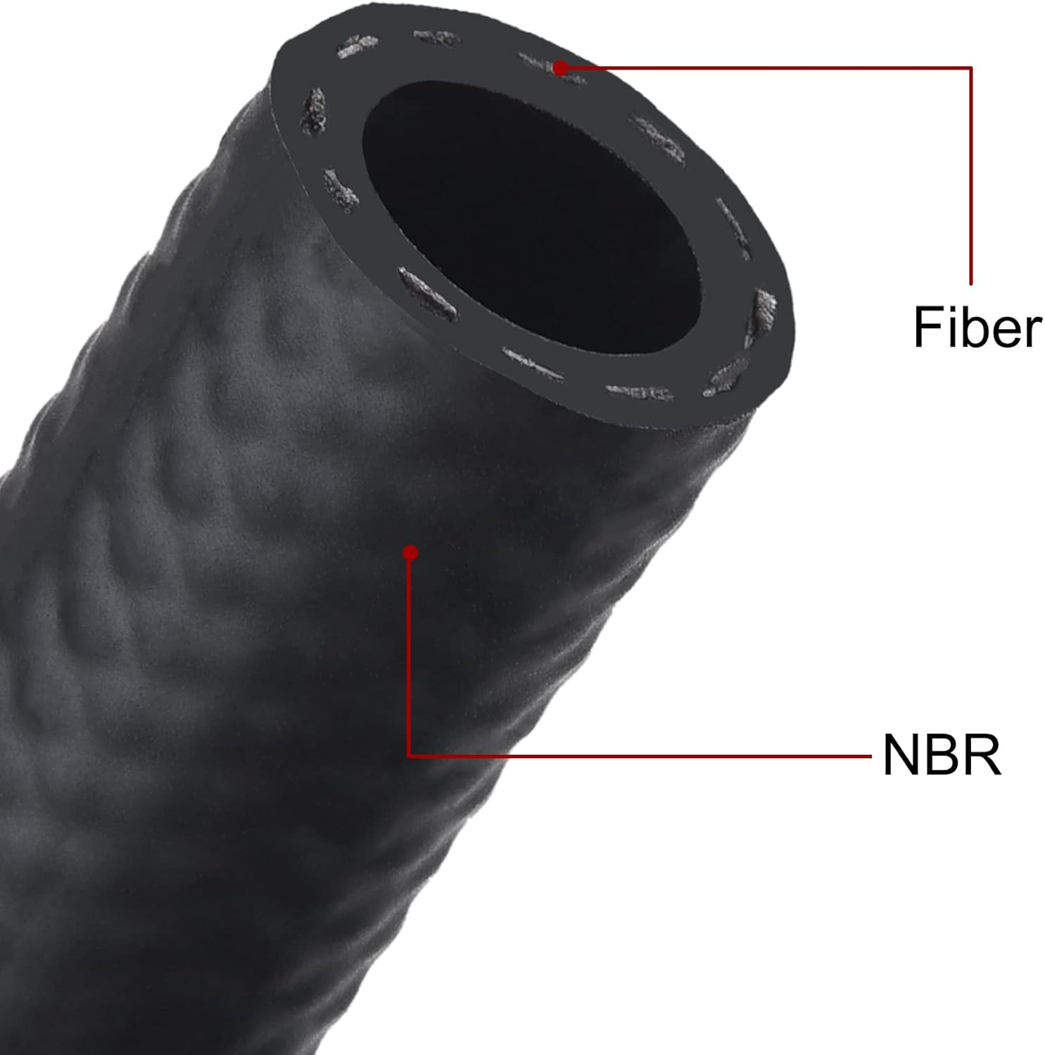 3/8 Fuel Hose Line NBR Rubber 25FT Pack of 2 O89870