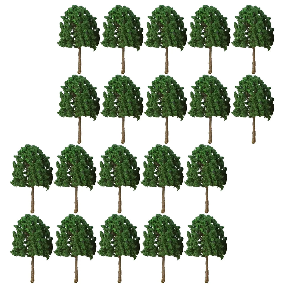 20 Pieces 2.95 inch Dark Green Miniature Trees for Diorama U515248
