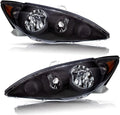 Black Housing Headlight Assembly Set for 2005 2006 Toyota Camry P714