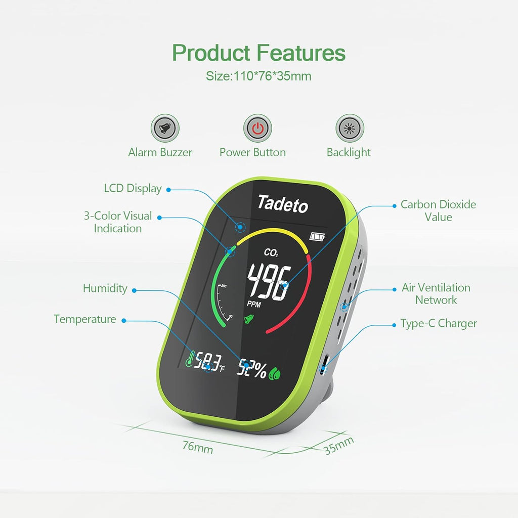 3 in 1 CO2 Monitor with Temperature Humidity N783084