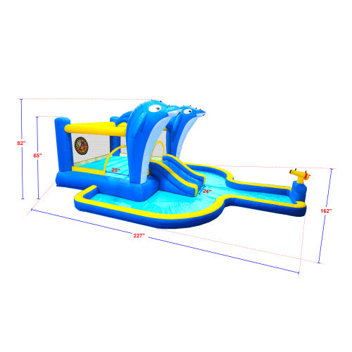 6 in1 Kids Inflatable Water Slide Park with Splash Pool T5671