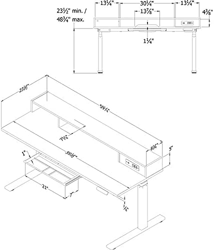 Soft Elm and Matte Black Desk N838380
