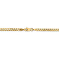 14k Yellow Gold Flat Beveled Curb Chain Necklace E264