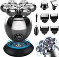5-in-1 Electric Head Shaver Rotary Design Grooming Kit Cordless Rechargeable Pack of 2 H80873