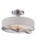 Nickel LED Semi Flush Light I2278