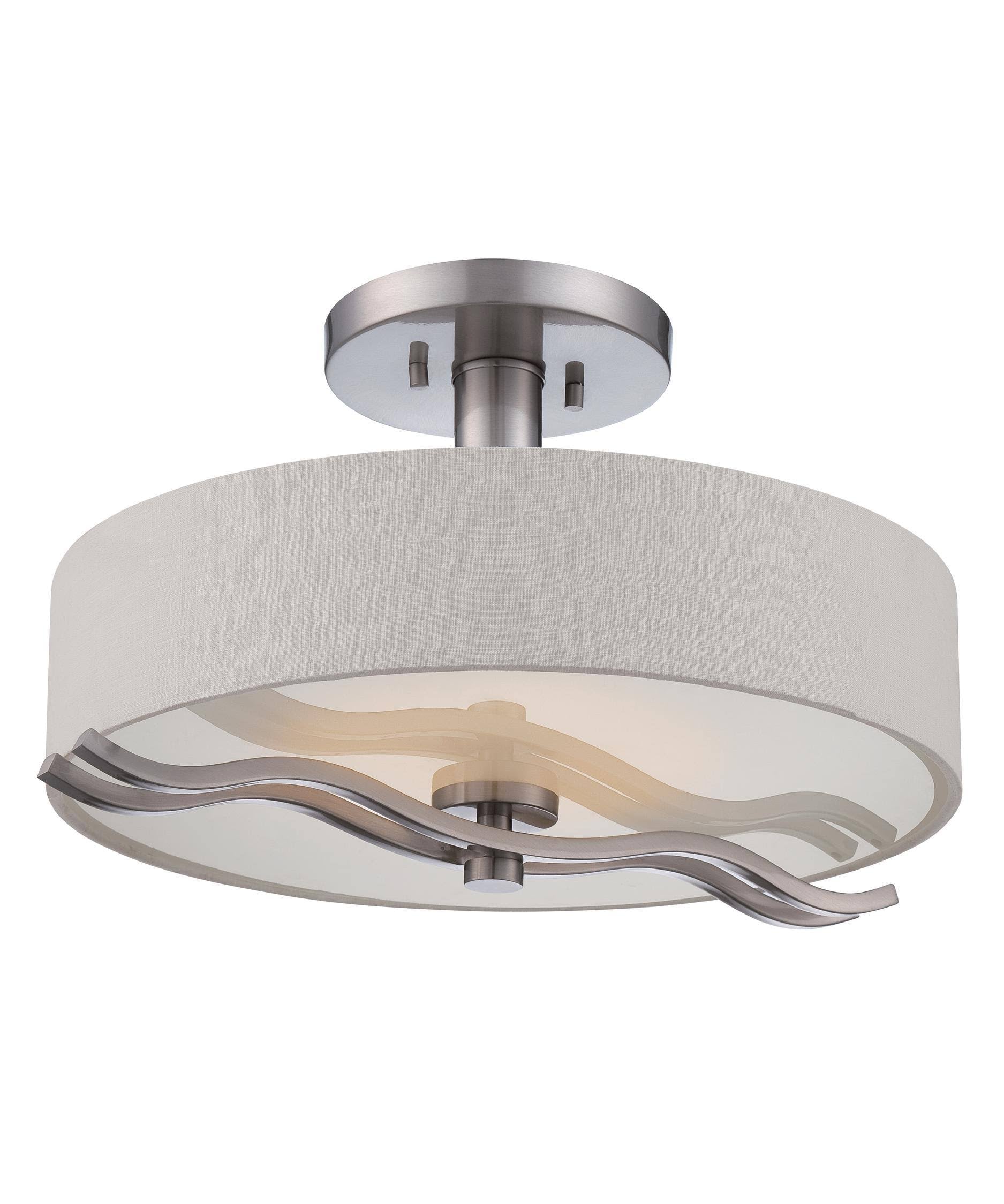 Nickel LED Semi Flush Light I2278