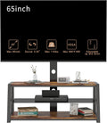 Swivel Floor TV Stand with Adjustable Tempered Wooden Shelves C540