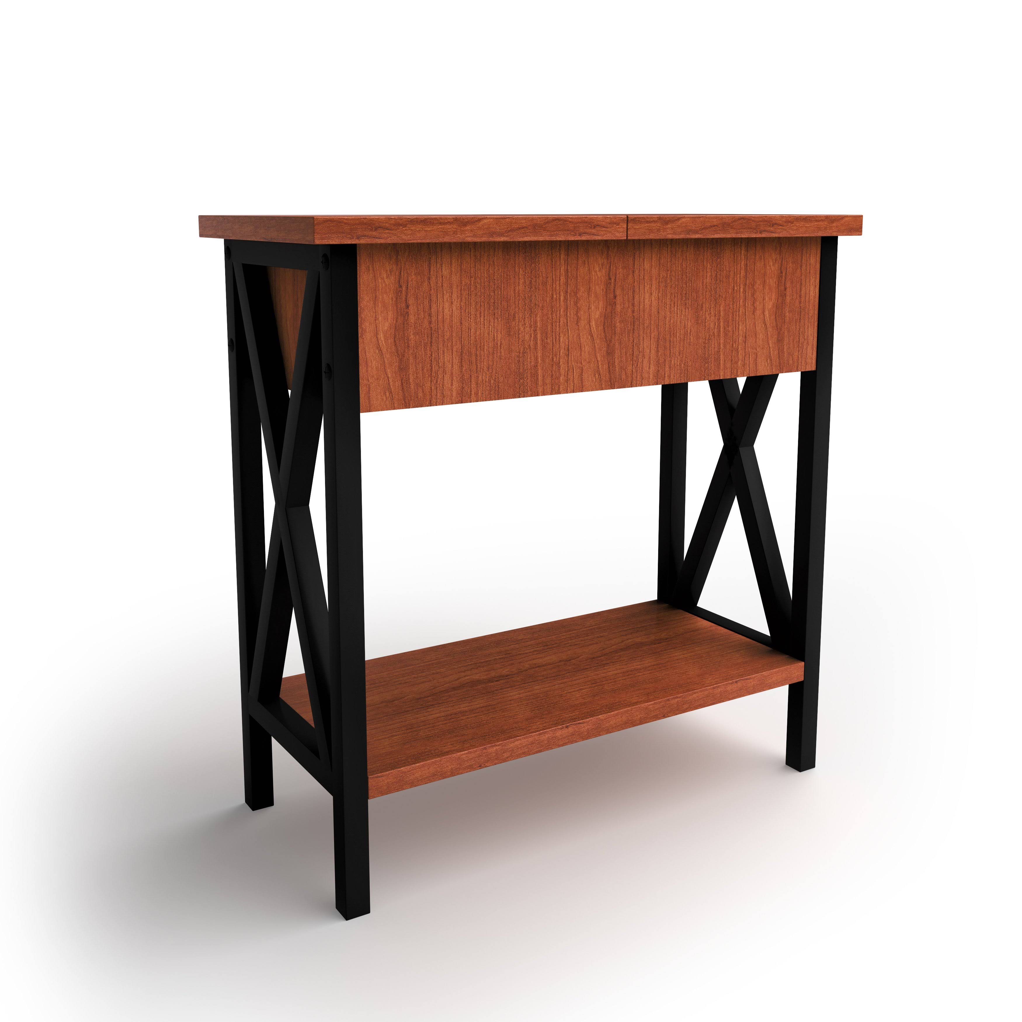 Cherry Flip-Top End Table F78320