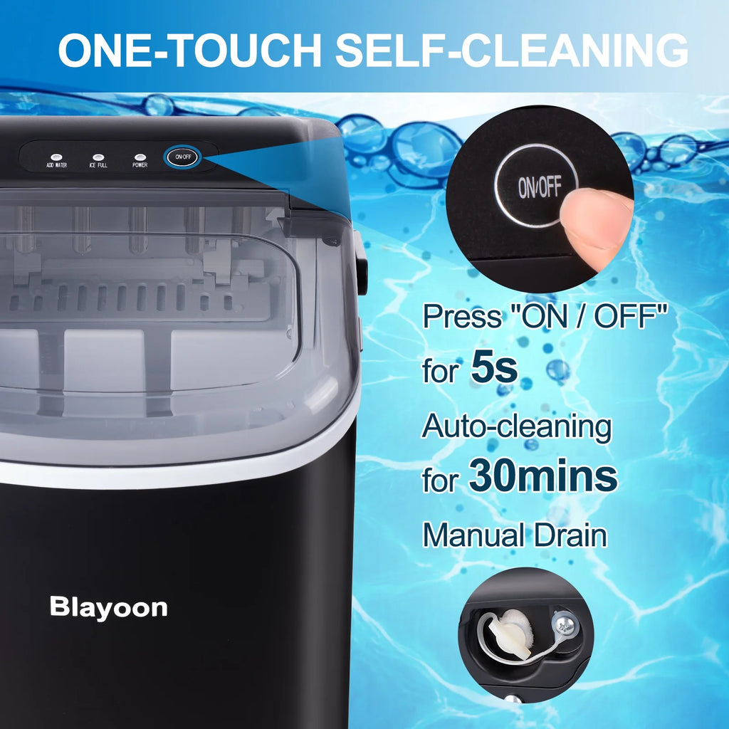 Countertop Ice Maker with Ice Scoop and Basket H9735