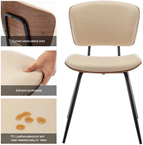 Beige Fabric Dining Chair Pack of 2 X6327