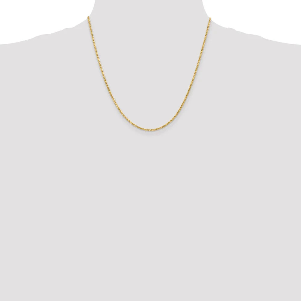 14kt Yellow Gold 1.75mm Wheat Chain 20 inch Lobster Clasp E862