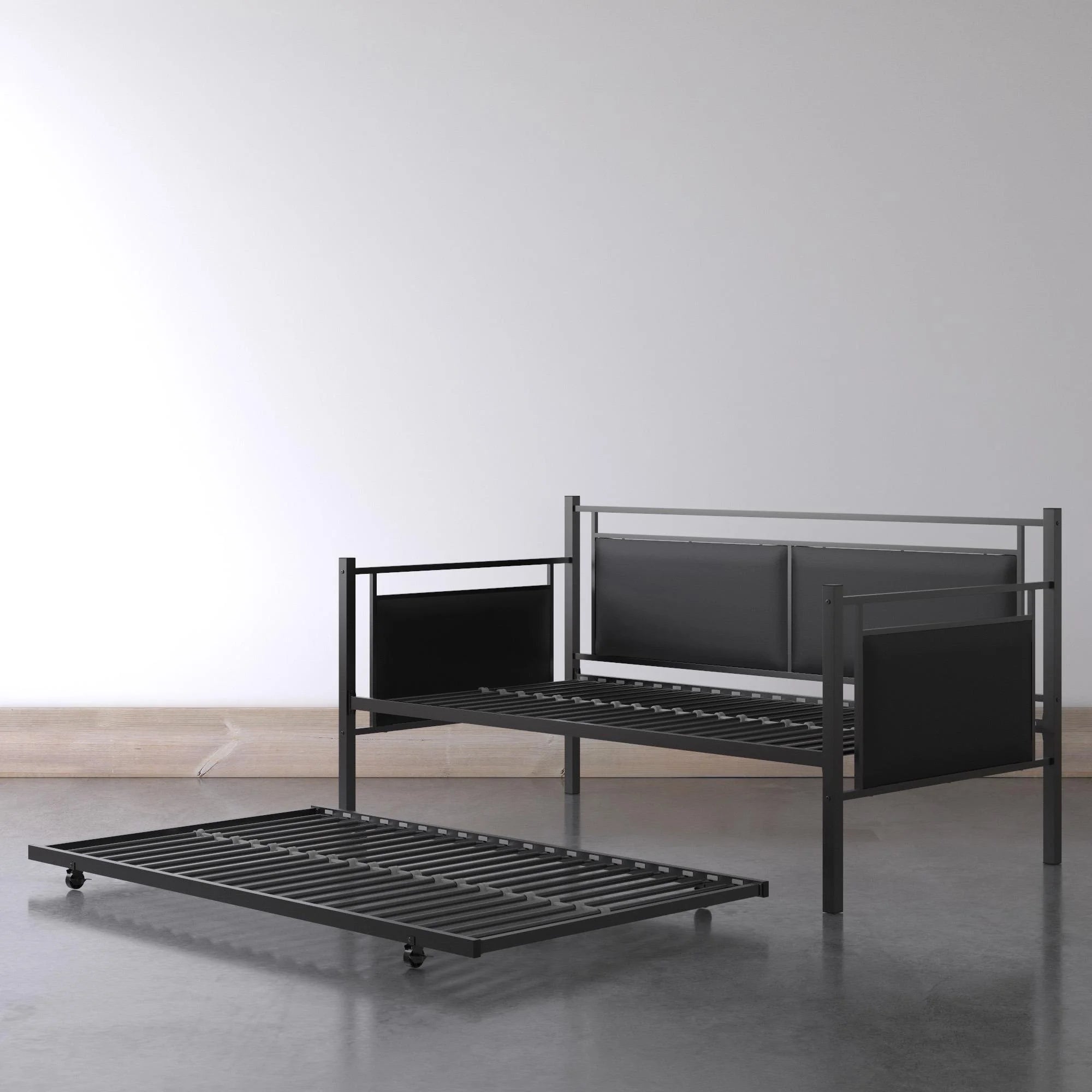 Twin Metal and Upholstered Daybed with Trundle X5344