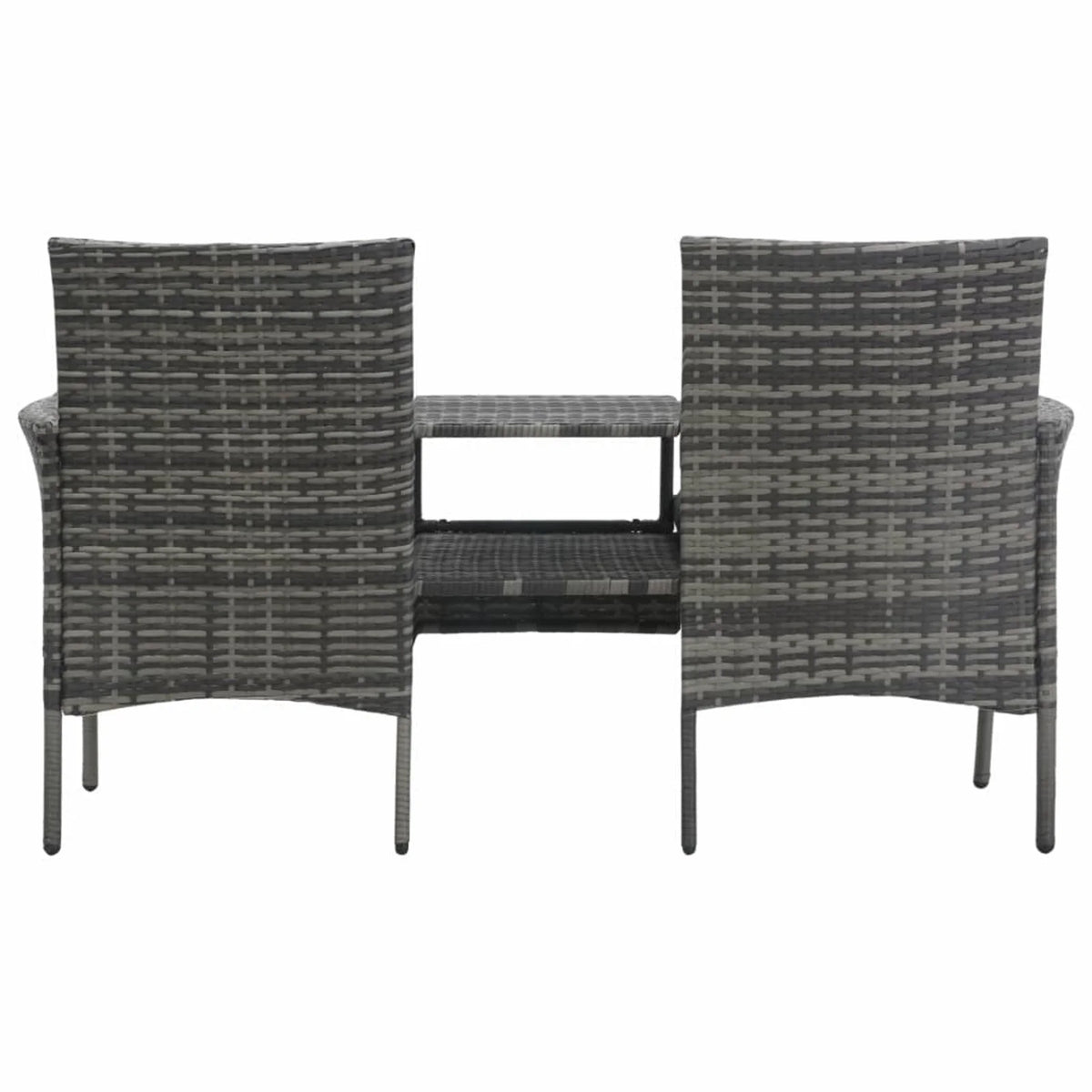 2-Seater Poly Rattan Patio Sofa with Tea Table A4518
