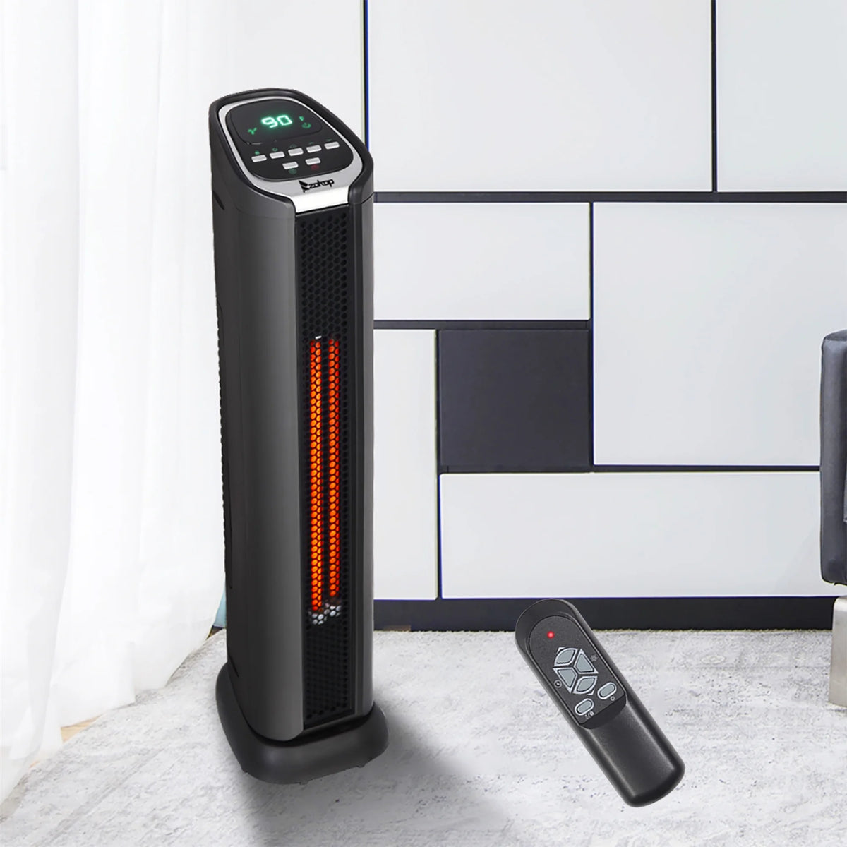 1500W Portable Infrared Tower Heater with Smart Control F2590