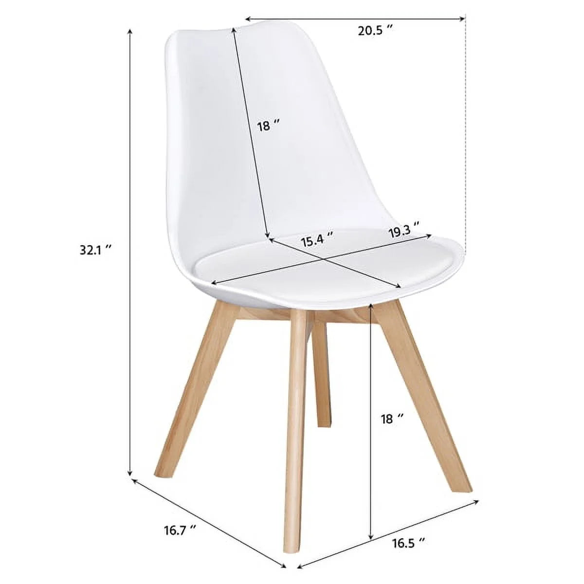 White Dining Chair Set of 4 F78221