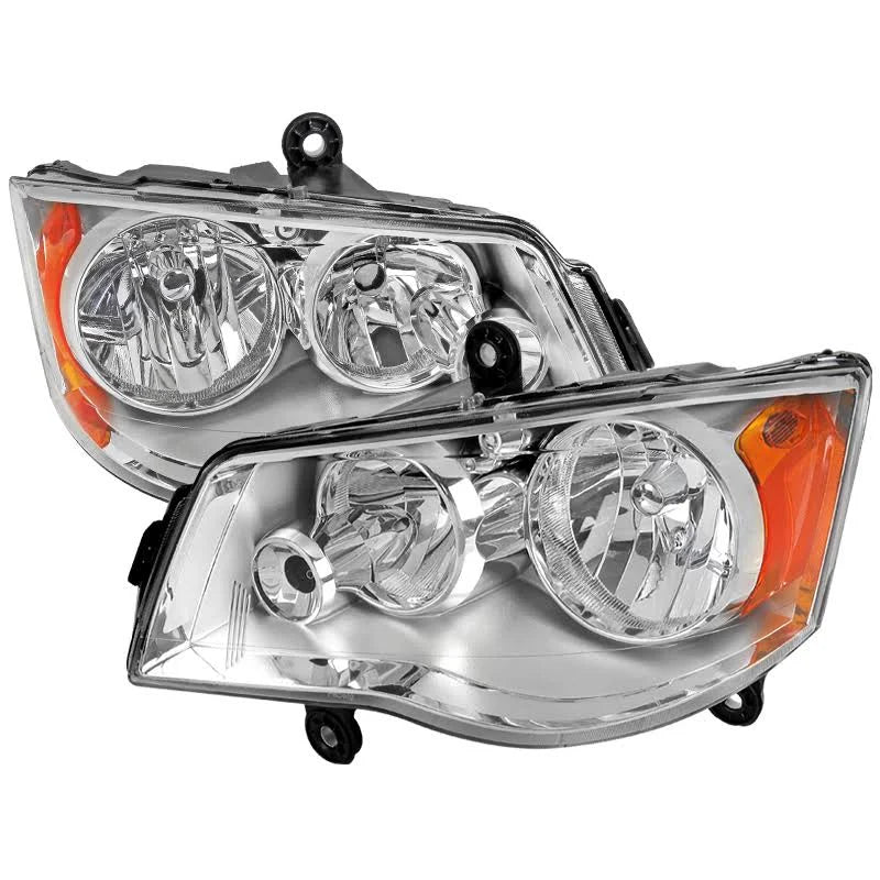 Silver Head Light Assembly Left Right Pair S30493