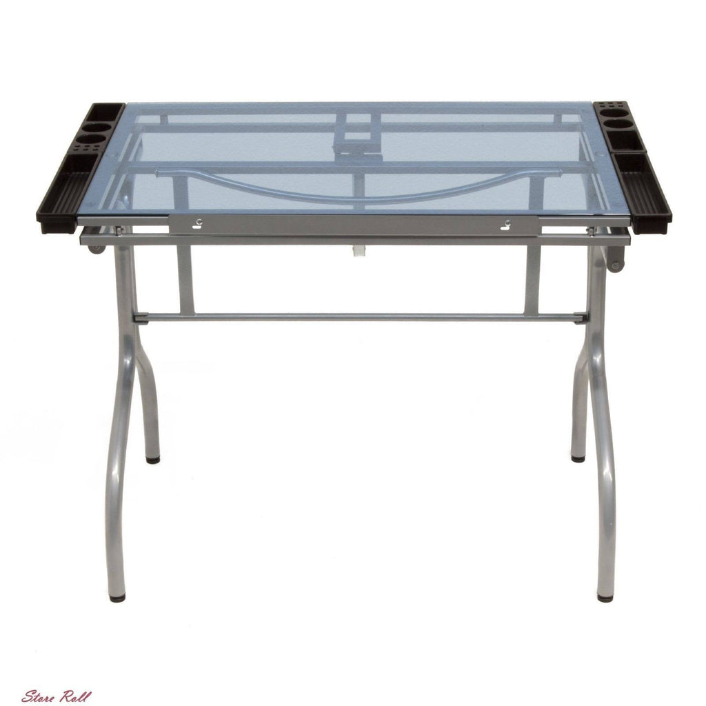 Folding Craft Station with Glass C12096