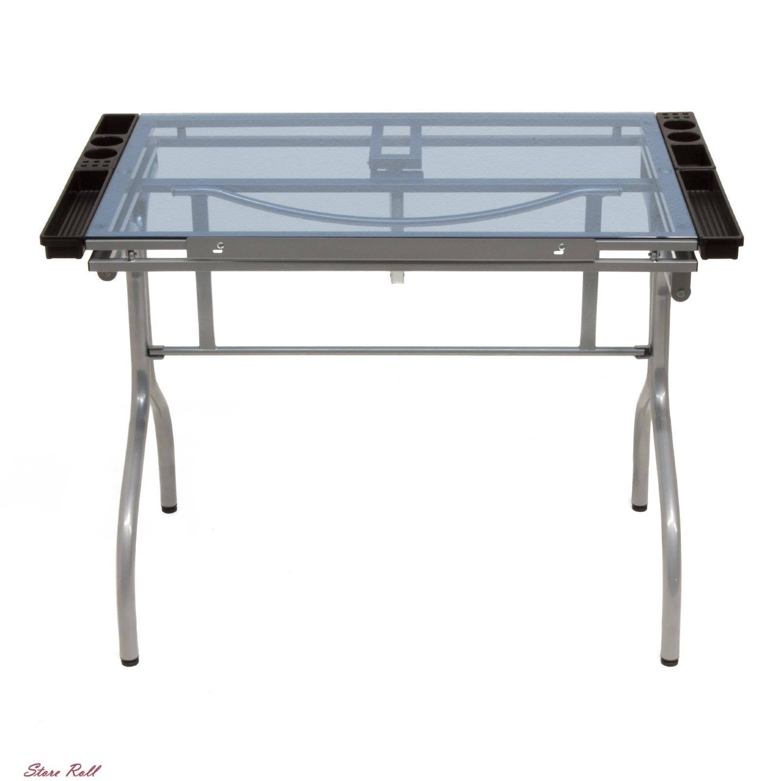 Folding Craft Station with Glass C12096