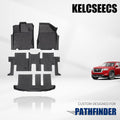Black Waterproof Car Mats Full Set Front Rear 3rd Row Z570