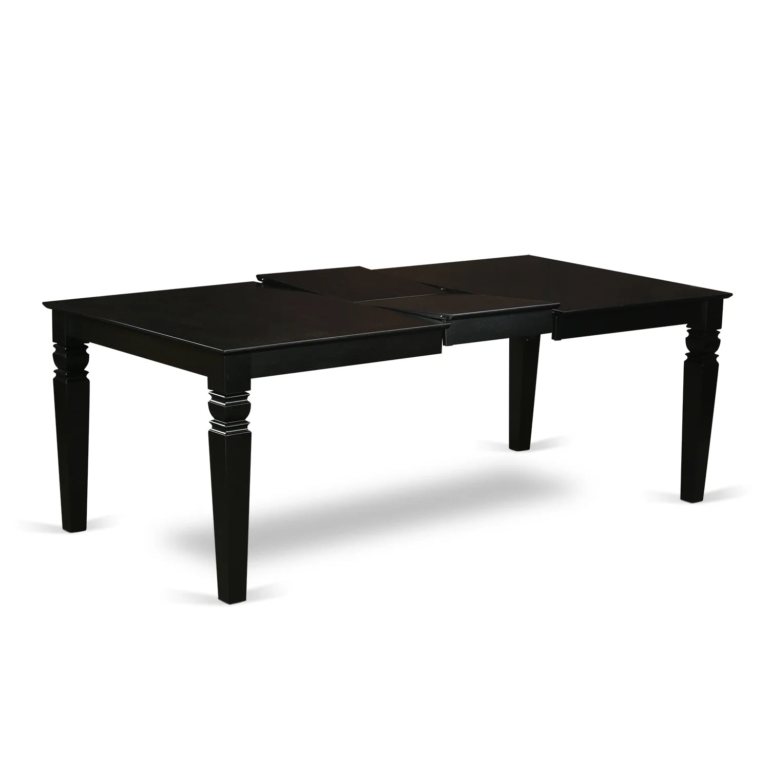 Black Leather Seat 7-piece Wood Dining Set U237421