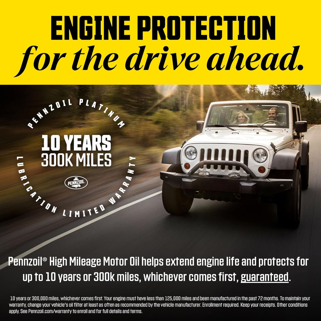 High Mileage Synthetic Blend 5W-30 Motor Oil (1-Quart, Pack of 2) E362