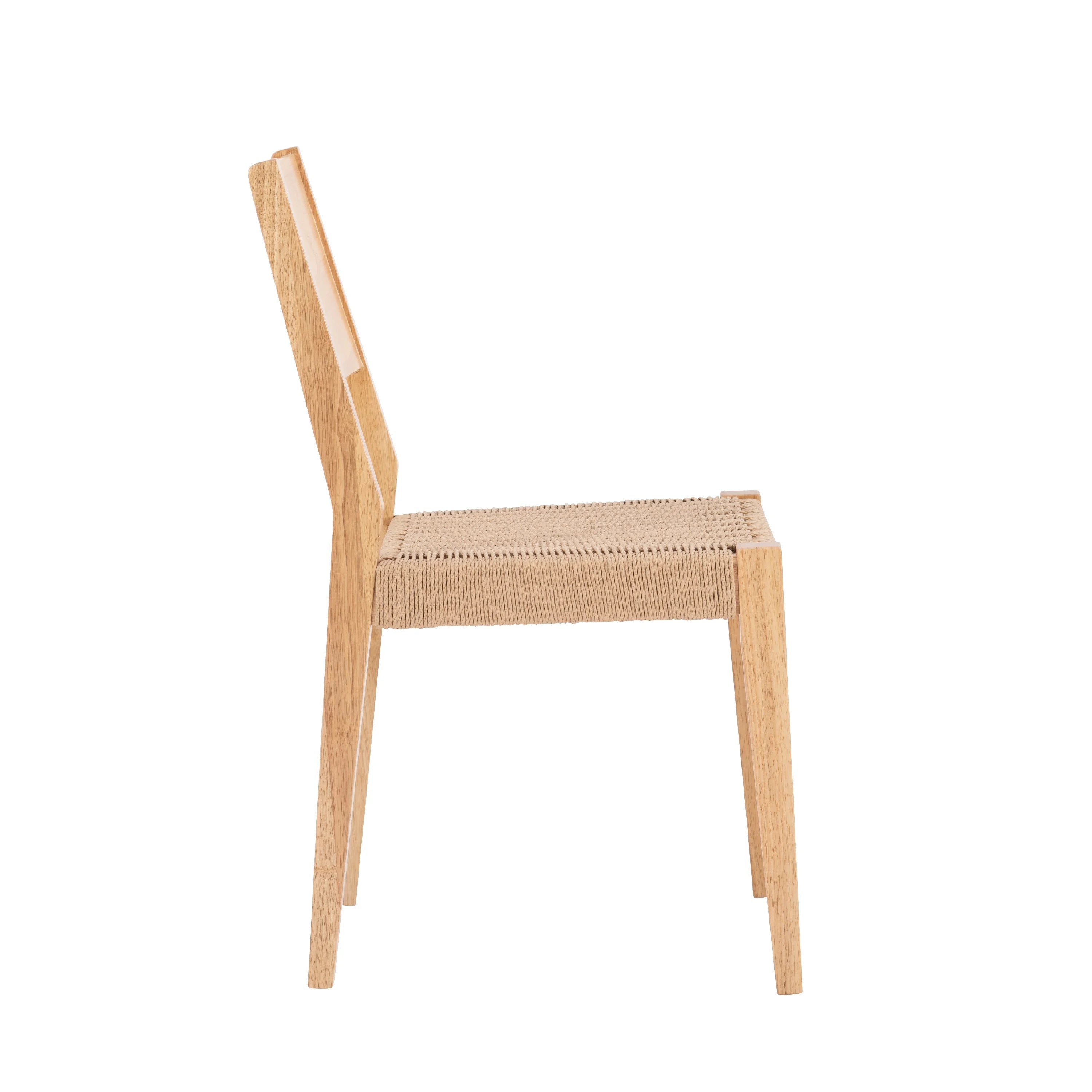 Natural Handwoven Rope Seat Dining Chair, Set of 2 C58098