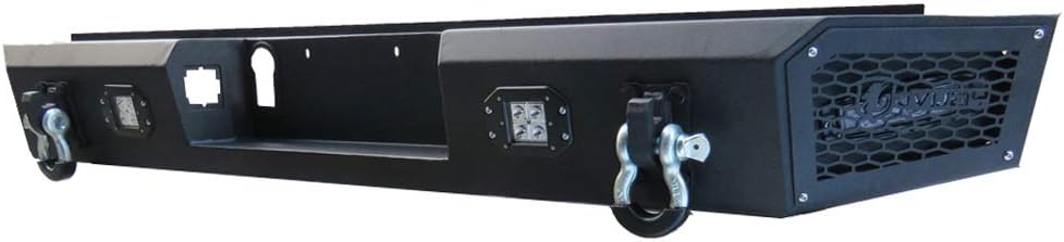Black Texture Rear Bumper with 4 LED Lights N49208
