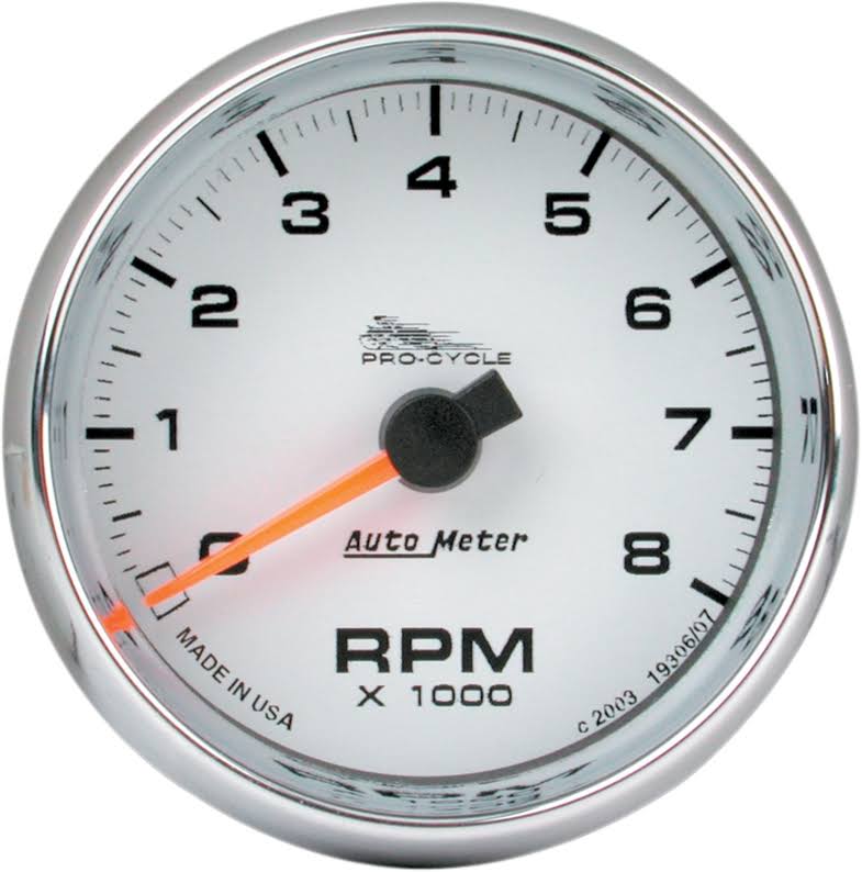 2 5/8in. White Face Electronic Tachometer P8417