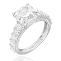 14K White Gold Created Diamond Engagement Ring S928963