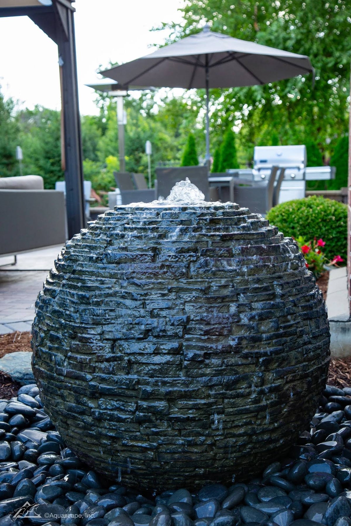 Small Stacked Slate Sphere K612546