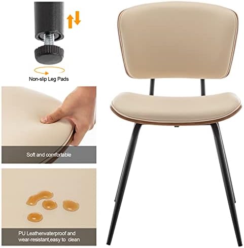 Beige Fabric Dining Chair Pack of 2 X6327