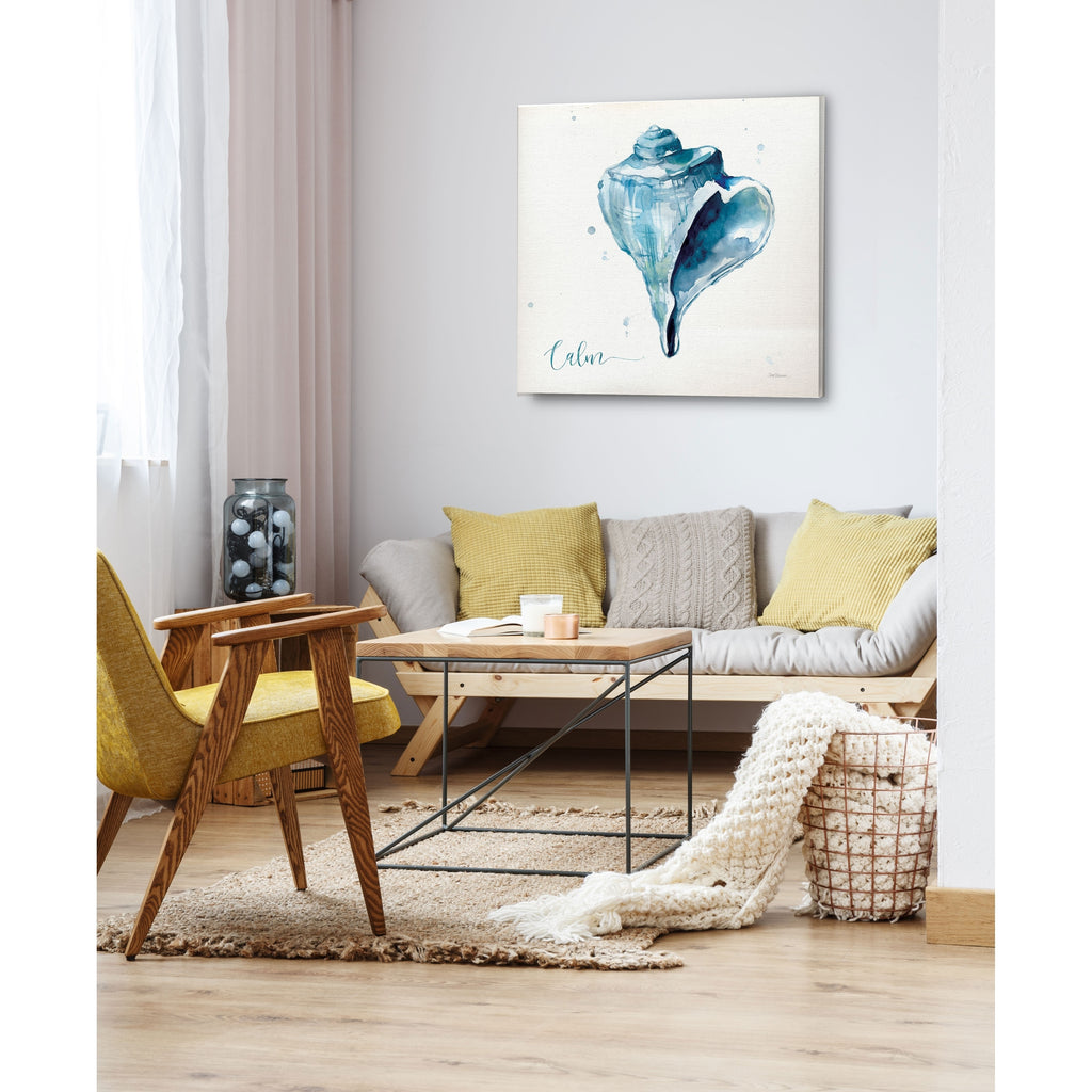 Blue Shell Calm Gallery Wrapped Canvas 10x10 Z40931