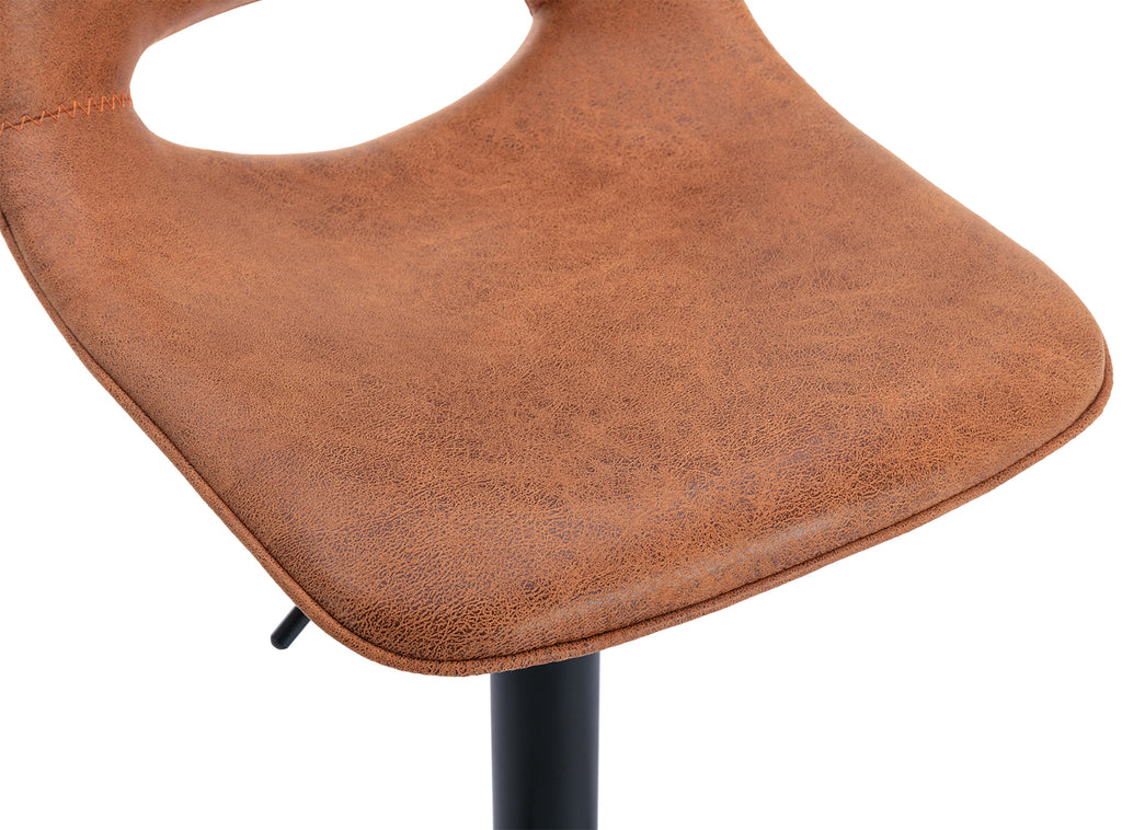 Modern Swivel Leather Bar Stools Set of 2 J17457