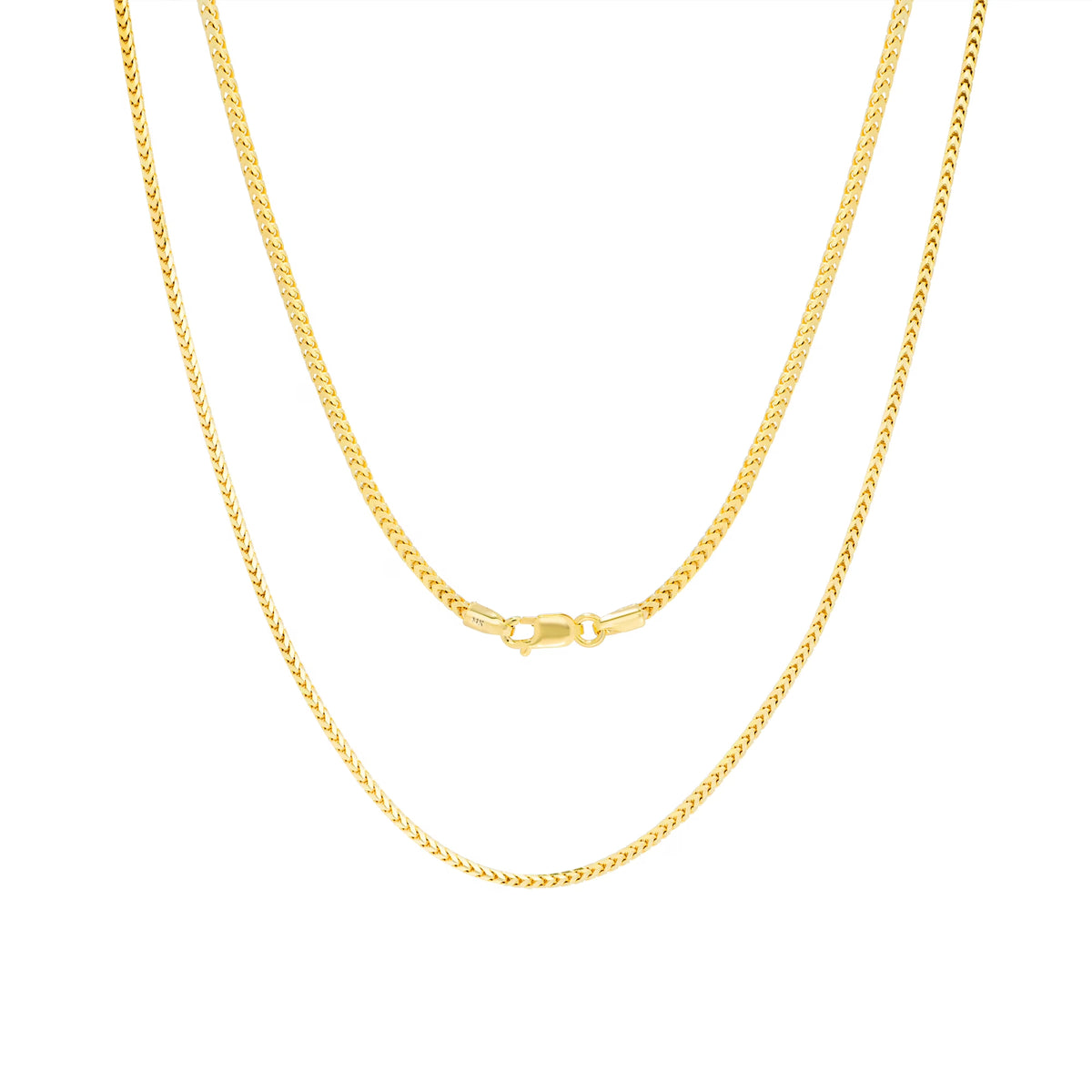 14k Yellow Gold Solid Franco Chain Necklace 16" - 30" S483591