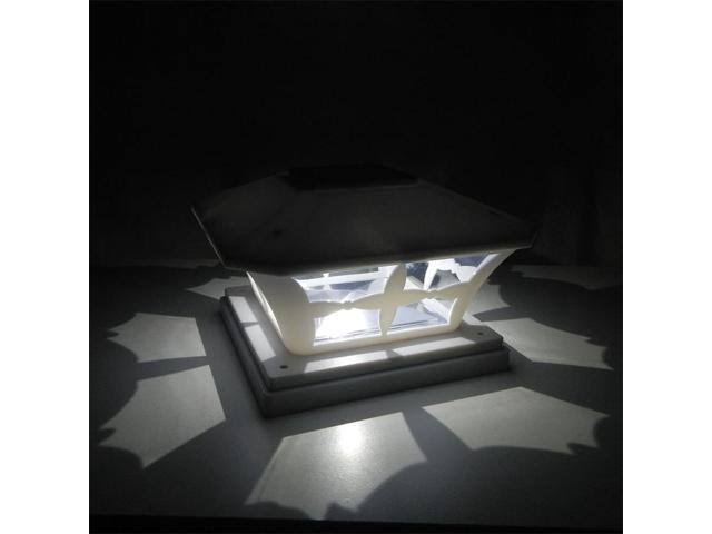8 Pack Black White Solar Post Deck Cap Light M757