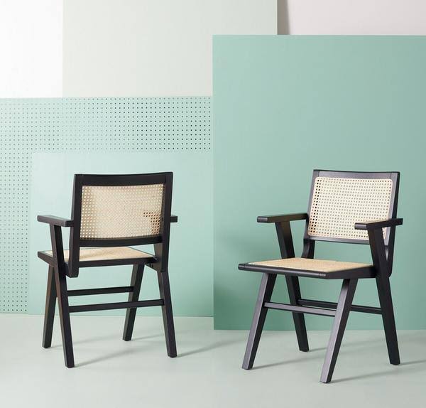 Natural Cane Arm Chair (Set of 2) X353459