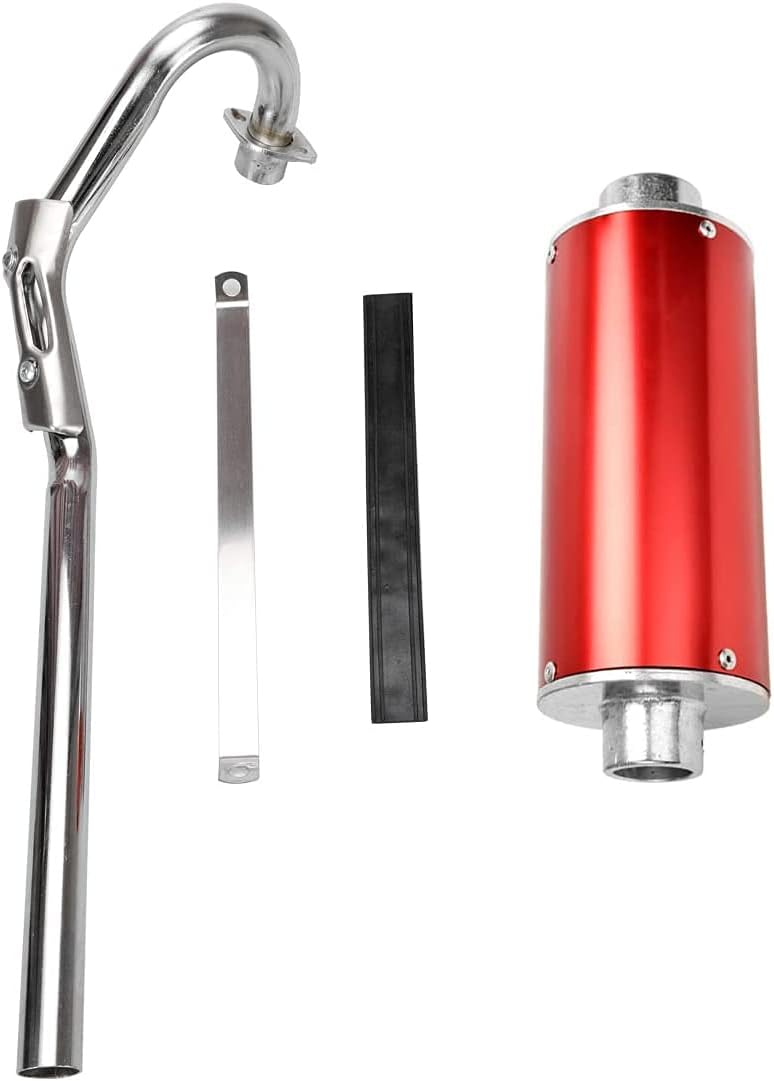 Red Pack of 2 Muffler Exhaust Silencer Pipe Head Assembly for Dirt Pit Bike E10459
