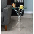 Round Glass Top End Table Y58317