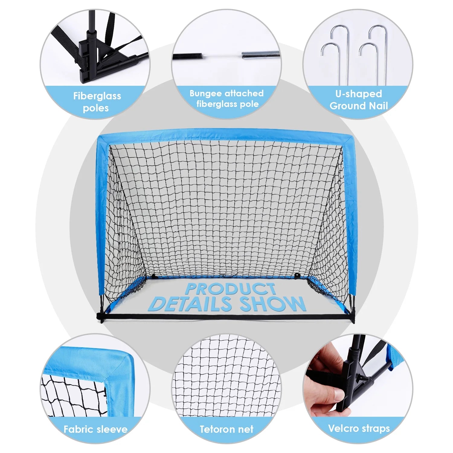 4 Ft. Soccer Goals with Carry Bag Set of 2 T70138