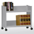 Multi Granite, Black Sloped-Shelf Book Cart W96889