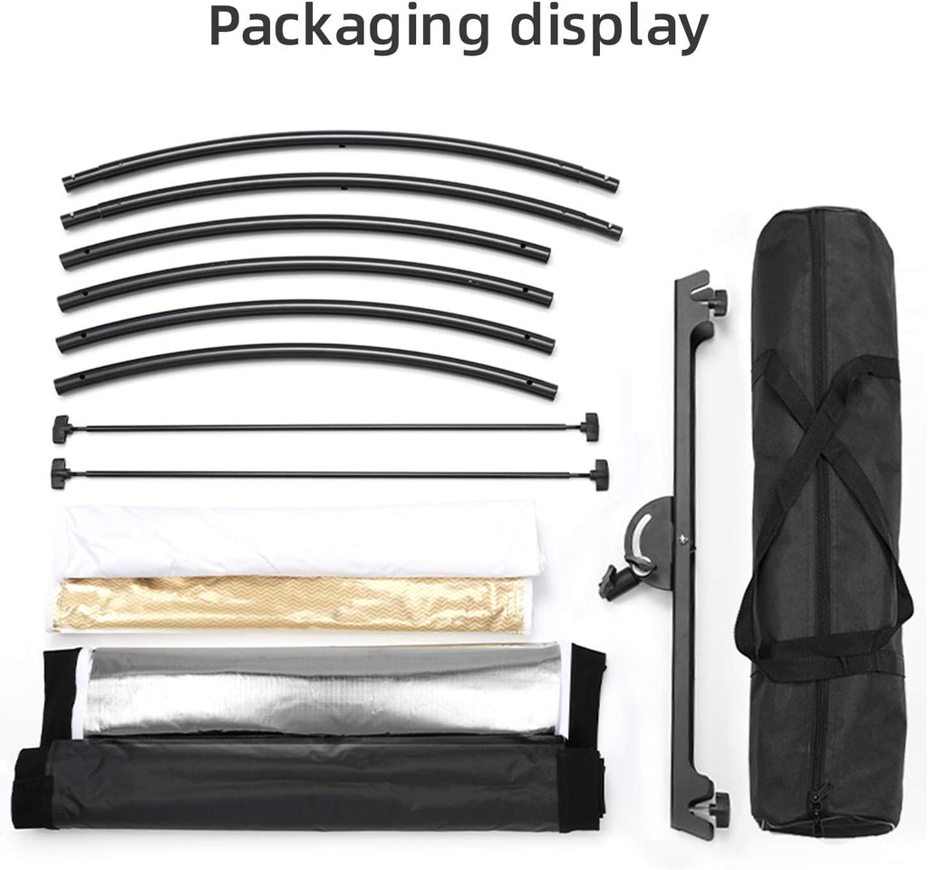 Clamshell Light Reflector Diffuser with Light Stand and Carry Bag N9136