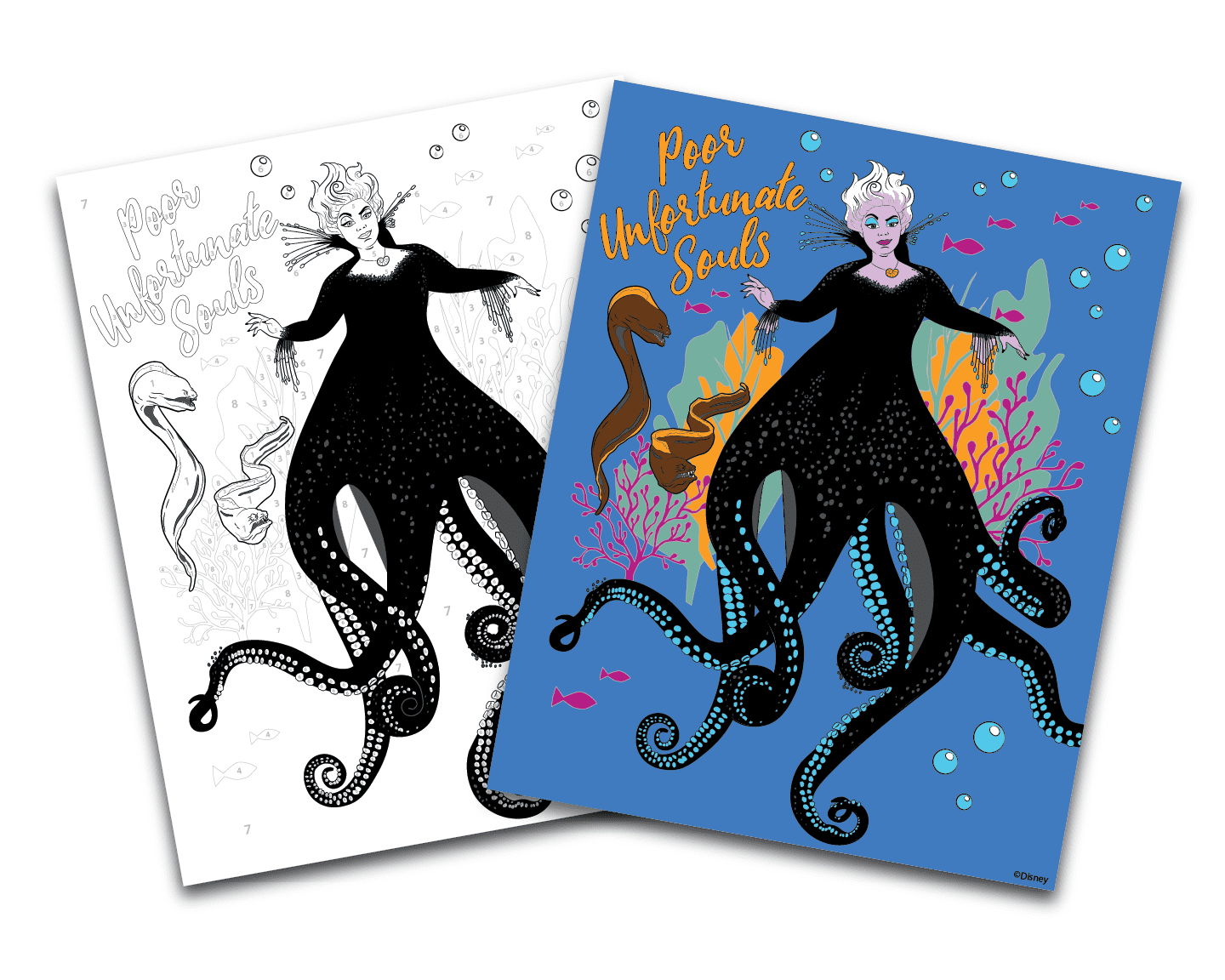 Disney Little Mermaid Color by Number Coloring Set P5743