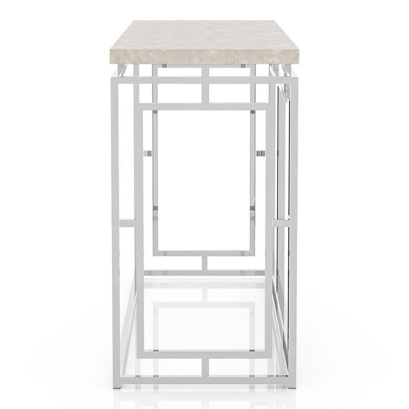Chrome Metal Console Table B5245