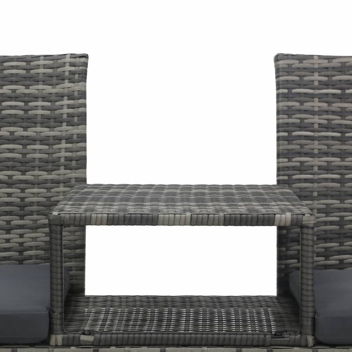 2-Seater Poly Rattan Patio Sofa with Tea Table A4518