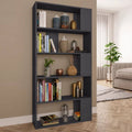 Gray Book Cabinet Room Divider Chipboard S28190